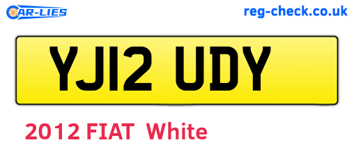 YJ12UDY are the vehicle registration plates.
