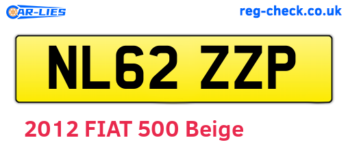 NL62ZZP are the vehicle registration plates.