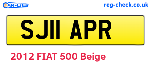SJ11APR are the vehicle registration plates.