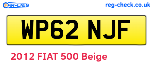 WP62NJF are the vehicle registration plates.