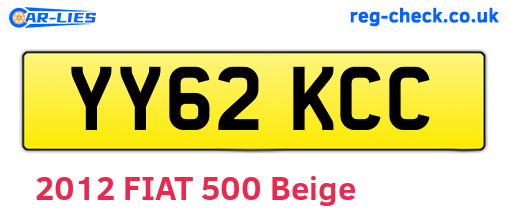 YY62KCC are the vehicle registration plates.