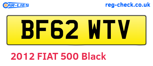 BF62WTV are the vehicle registration plates.
