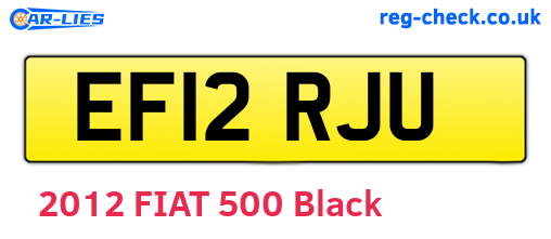 EF12RJU are the vehicle registration plates.