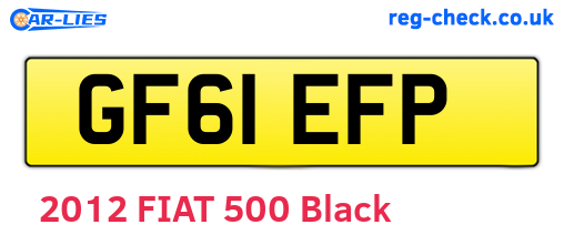 GF61EFP are the vehicle registration plates.