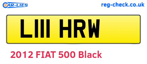 L111HRW are the vehicle registration plates.