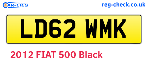 LD62WMK are the vehicle registration plates.