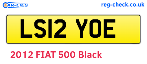 LS12YOE are the vehicle registration plates.