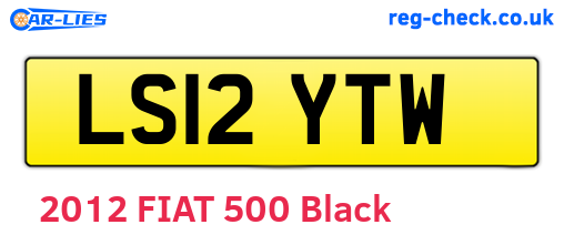 LS12YTW are the vehicle registration plates.