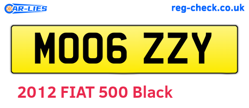MO06ZZY are the vehicle registration plates.