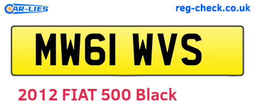 MW61WVS are the vehicle registration plates.