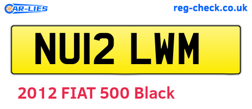 NU12LWM are the vehicle registration plates.
