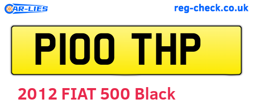 P100THP are the vehicle registration plates.