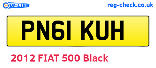 PN61KUH are the vehicle registration plates.