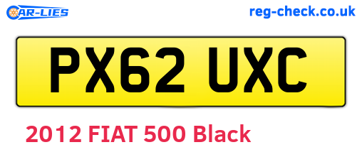 PX62UXC are the vehicle registration plates.