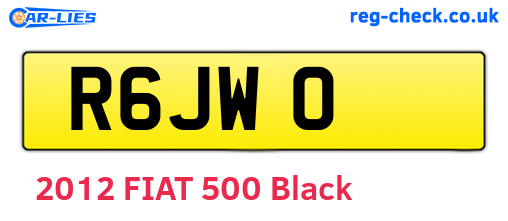 R6JWO are the vehicle registration plates.