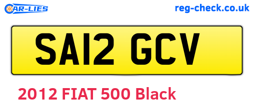 SA12GCV are the vehicle registration plates.
