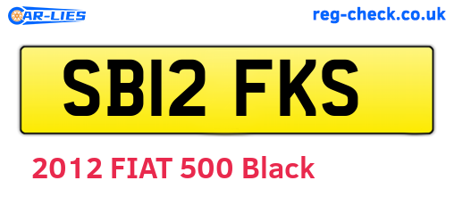 SB12FKS are the vehicle registration plates.