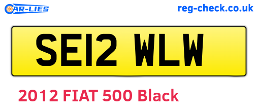 SE12WLW are the vehicle registration plates.