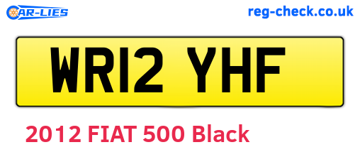 WR12YHF are the vehicle registration plates.