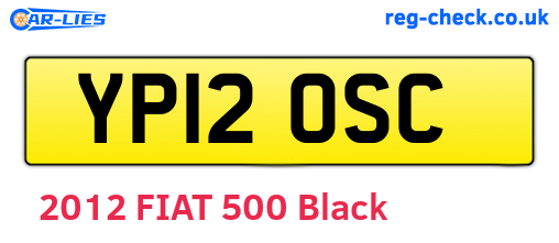 YP12OSC are the vehicle registration plates.