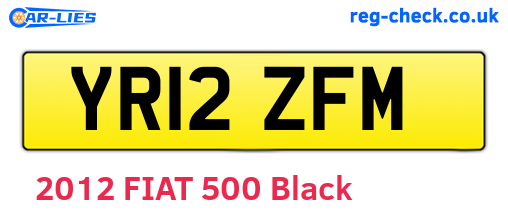 YR12ZFM are the vehicle registration plates.