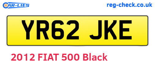 YR62JKE are the vehicle registration plates.