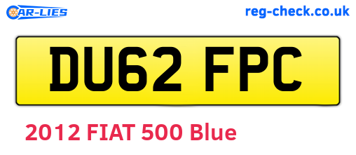 DU62FPC are the vehicle registration plates.