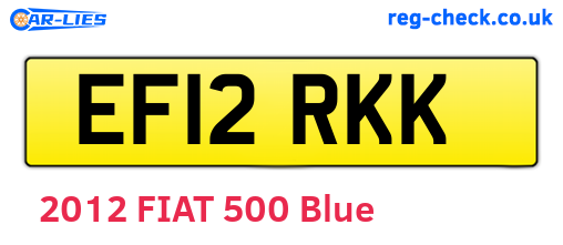 EF12RKK are the vehicle registration plates.