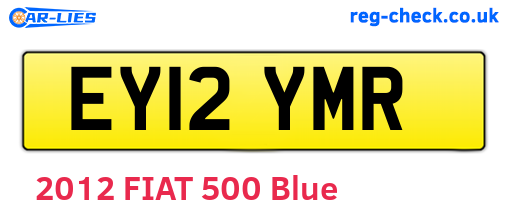 EY12YMR are the vehicle registration plates.
