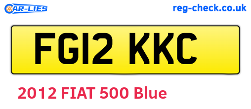 FG12KKC are the vehicle registration plates.