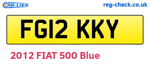 FG12KKY are the vehicle registration plates.