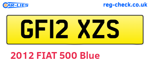GF12XZS are the vehicle registration plates.