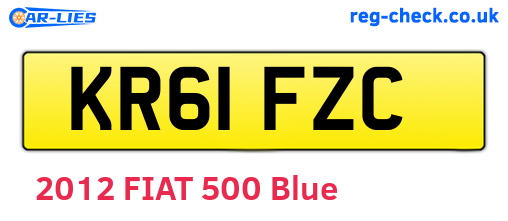 KR61FZC are the vehicle registration plates.