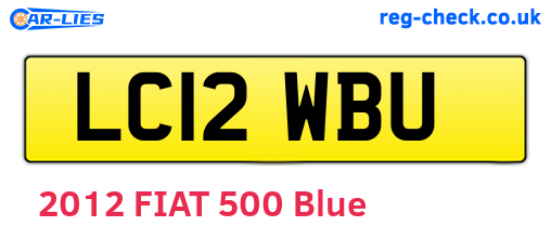 LC12WBU are the vehicle registration plates.