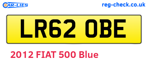 LR62OBE are the vehicle registration plates.