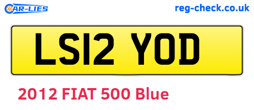 LS12YOD are the vehicle registration plates.