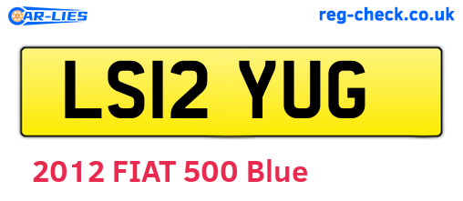LS12YUG are the vehicle registration plates.
