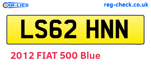 LS62HNN are the vehicle registration plates.