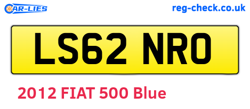LS62NRO are the vehicle registration plates.