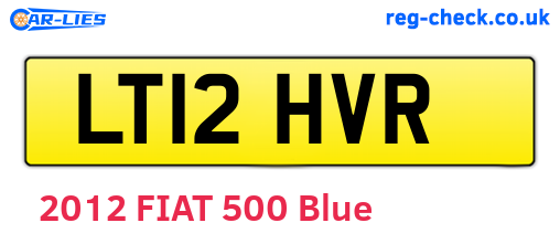 LT12HVR are the vehicle registration plates.