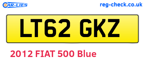LT62GKZ are the vehicle registration plates.