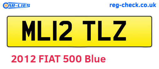 ML12TLZ are the vehicle registration plates.