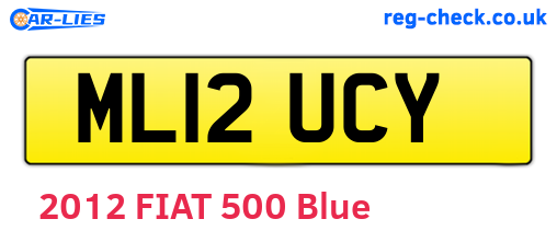 ML12UCY are the vehicle registration plates.