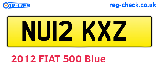 NU12KXZ are the vehicle registration plates.