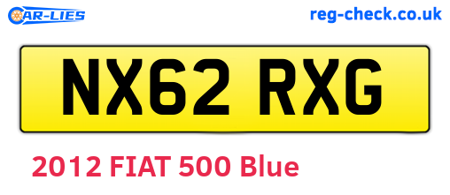 NX62RXG are the vehicle registration plates.