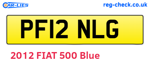 PF12NLG are the vehicle registration plates.