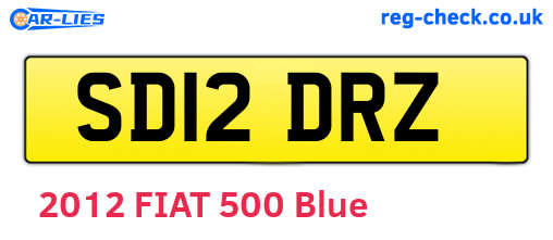 SD12DRZ are the vehicle registration plates.