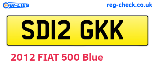 SD12GKK are the vehicle registration plates.
