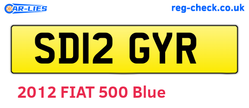 SD12GYR are the vehicle registration plates.