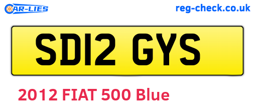 SD12GYS are the vehicle registration plates.